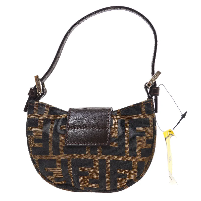 FENDI 1990s Zucca Handbag Micro Brown 38791