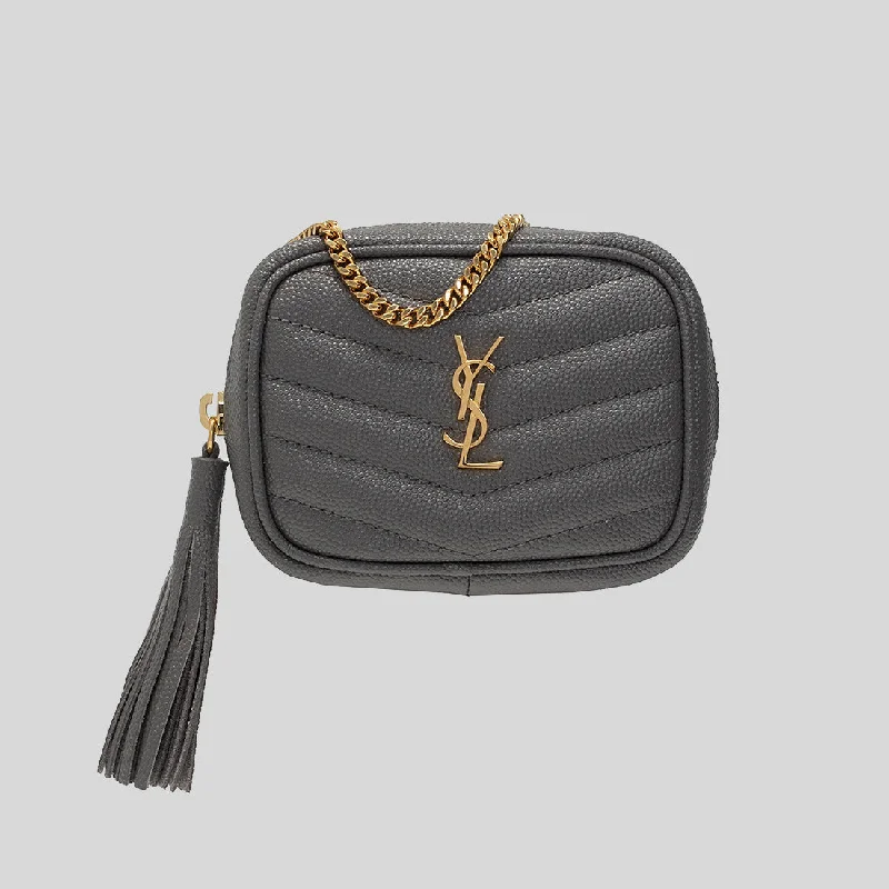 SAINT LAURENT YSL Lou Baby Shoulder Bag Grey 6350881GF01