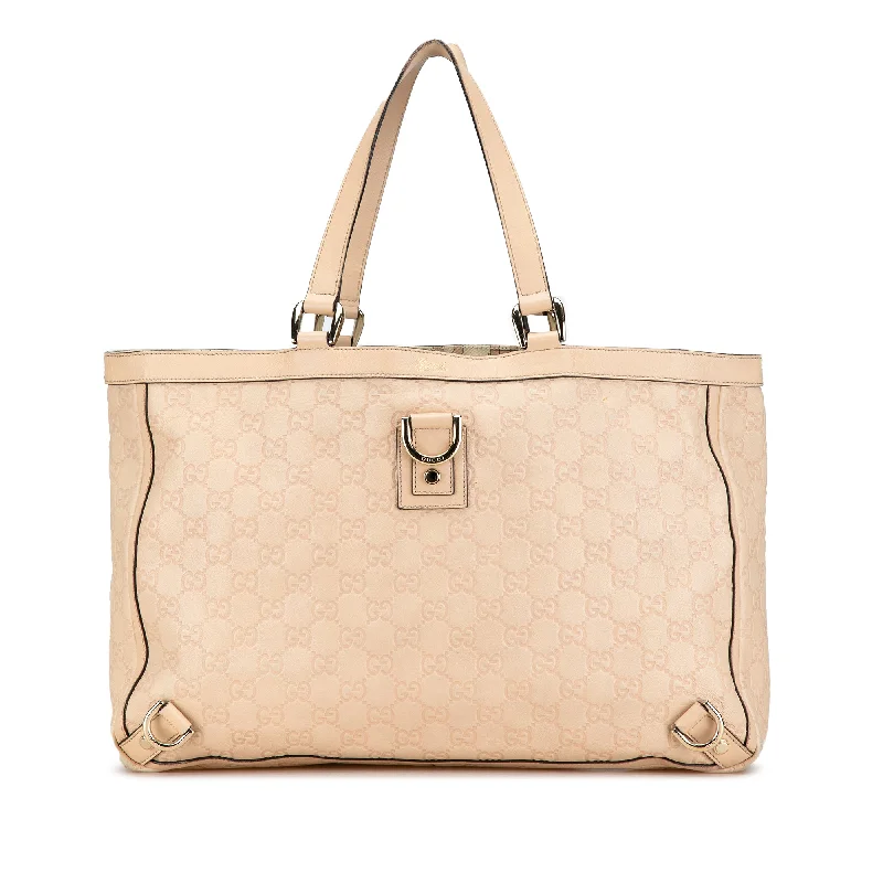 Pink Gucci Guccissima Abbey D Ring Tote