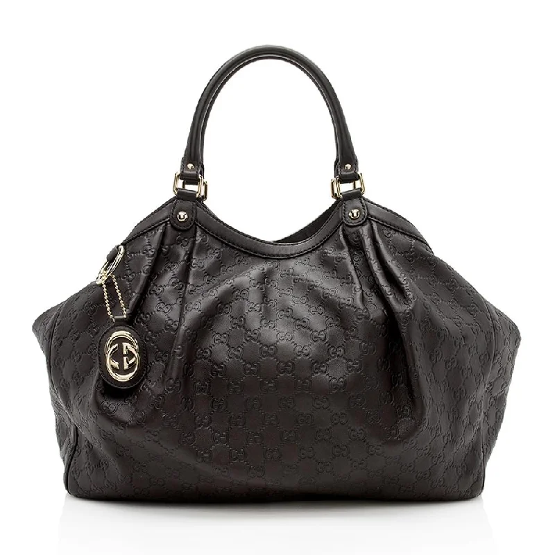 Gucci Guccissima Leather Sukey Large Tote (SHF-12138)