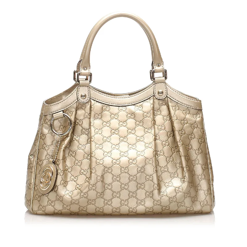 Gucci Guccissima Sukey Leather Tote Bag (SHG-11408)