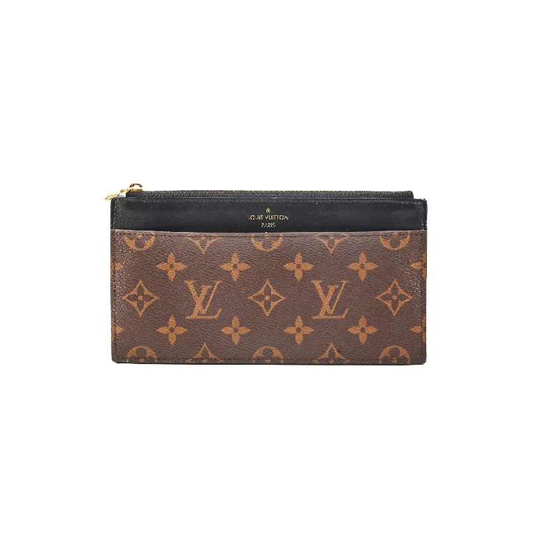 Louis Vuitton Black Monogram Flat Wallet