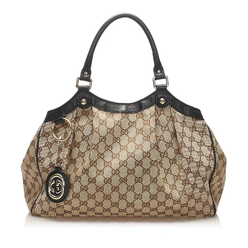 Gucci GG Canvas Sukey Tote Bag (SHG-11955)