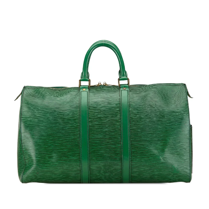 Green Louis Vuitton Epi Keepall 45 Travel Bag