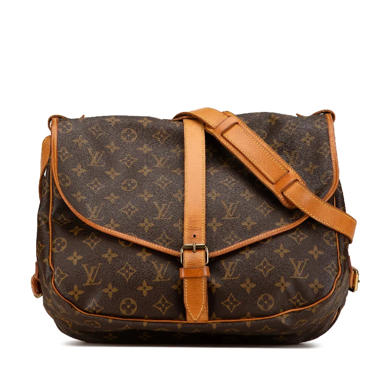 Brown Louis Vuitton Monogram Saumur 35 Crossbody Bag