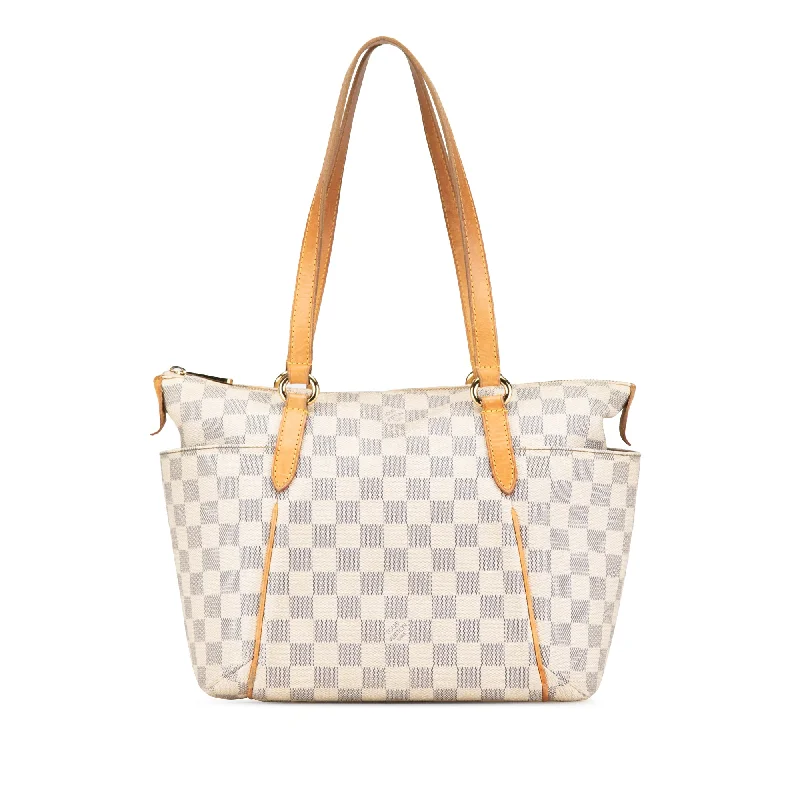 White Louis Vuitton Damier Azur Totally PM Tote Bag