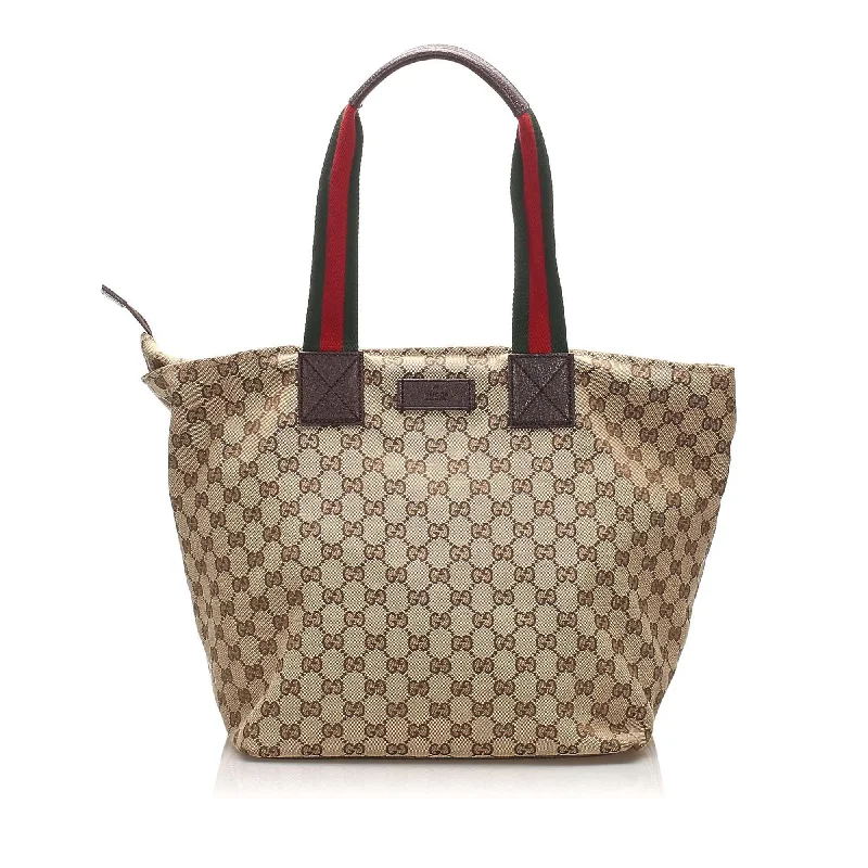 Gucci GG Canvas Web Tote Bag (SHG-11940)