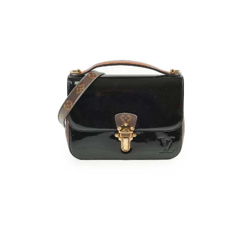 Louis Vuitton Cherrywood Monogram Patent Bag Black