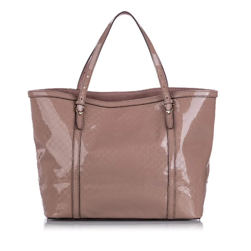 Gucci Microguccissima Patent Leather Tote (SHG-12221)