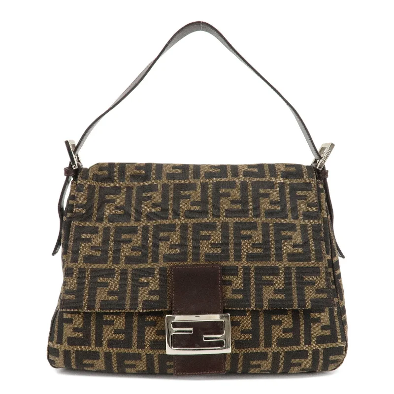 FENDI Zucca Mamma Baguette Vinyl Leather Shoulder Bag 26325