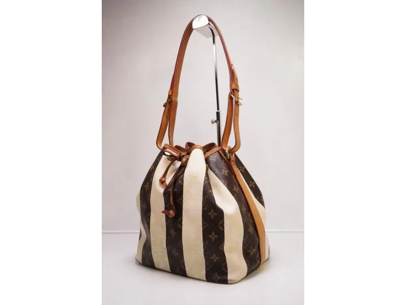 Authentic Pre-owned Louis Vuitton LV Monogram Rayures Striped Petit Noe Shoulder Bag M40564 211078