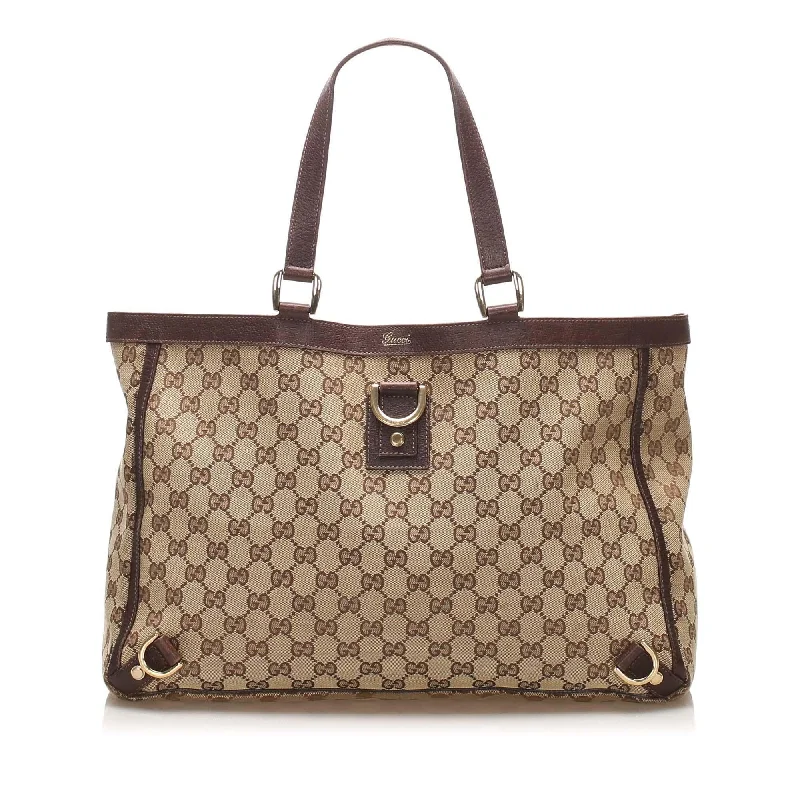 Gucci GG Canvas Abbey D- Ring Tote Bag (SHG-11803)