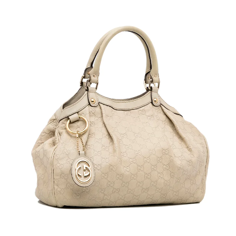 Beige Gucci Guccissima Sukey Tote Bag