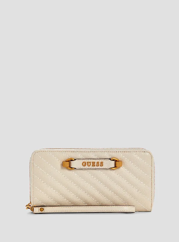 Beige Sela Large Wallet