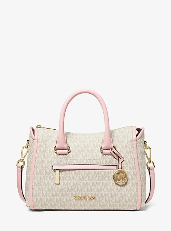 Michael Kors Carine Medium logo Satchel bag-Blush