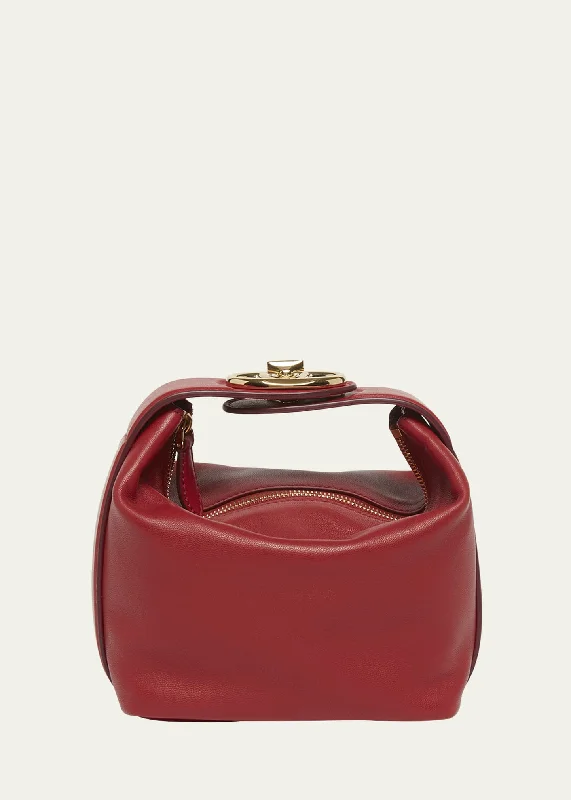 The Bold VLOGO Leather Top-Handle Bag