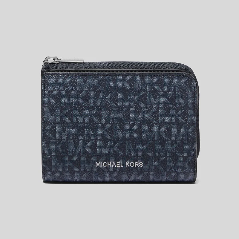 MICHAEL KORS Cooper Signature Logo Folio Wallet Amiral Blue 36F2LCOF3B