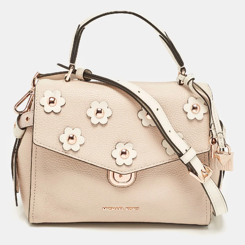 Tricolor Leather Small Embellished Bristol Top Handle Bag