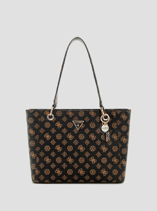 Brown Logo Noelle Small Tote Bag