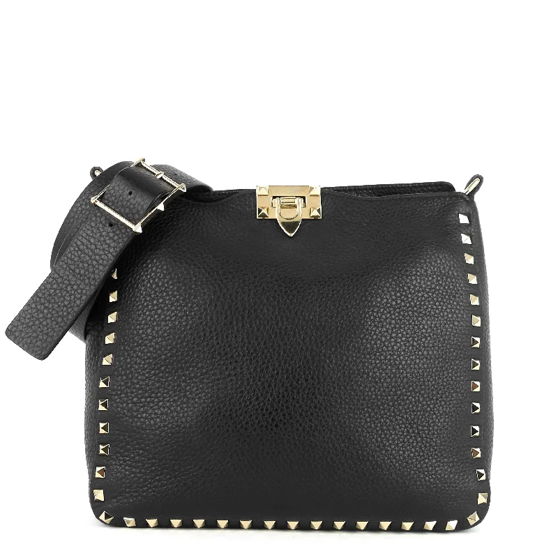 Rockstud Small Flip Lock Calfskin Messenger Bag