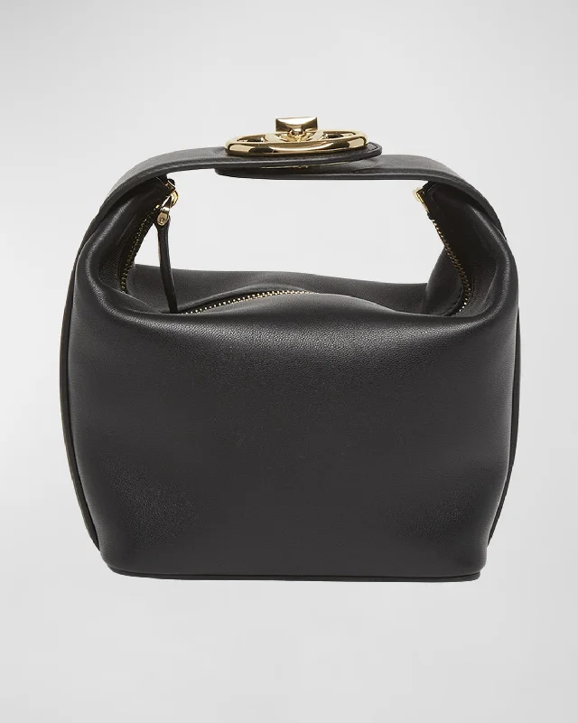 The Bold VLOGO Leather Top-Handle Bag