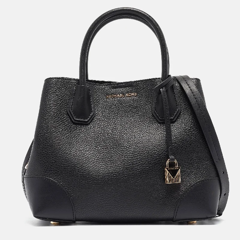 Black Leather Small Mercer Gallery Tote