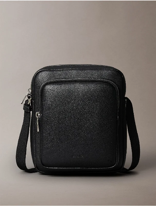 Men's Micro Pebble Reporter Bag - Black