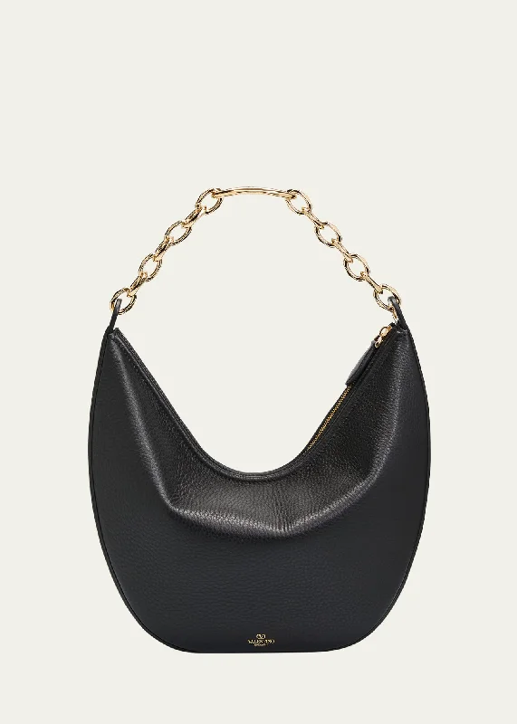 Medium VLOGO Moon Leather Hobo Bag