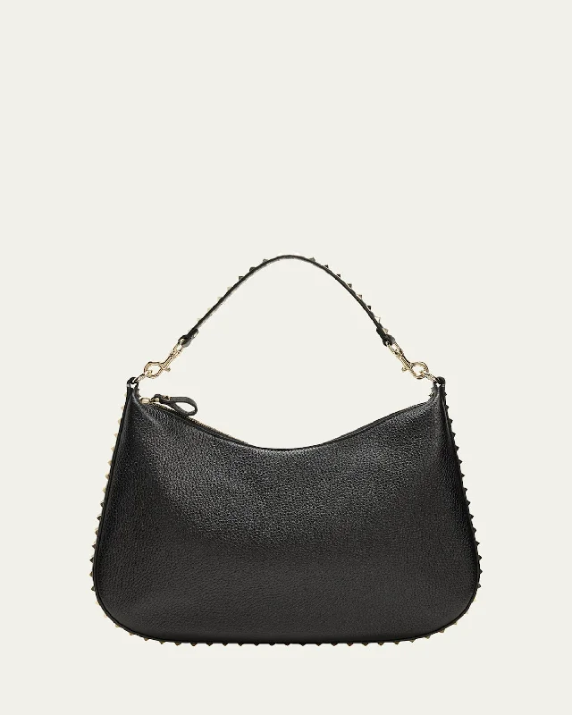 Rockstud Calfskin Hobo Bag