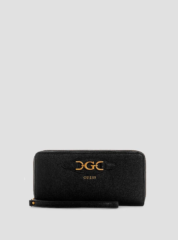 Black Malva Large Wallet