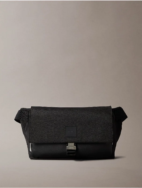 Men's Utility Messenger Sling Bag - Black