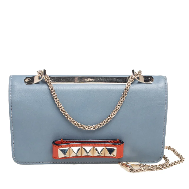 Multicolor Leather Rockstud Va Va Voom Chain Clutch