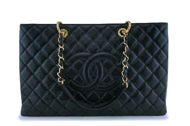 Chanel Black Caviar Grand Shopper Tote XL GST Bag GHW