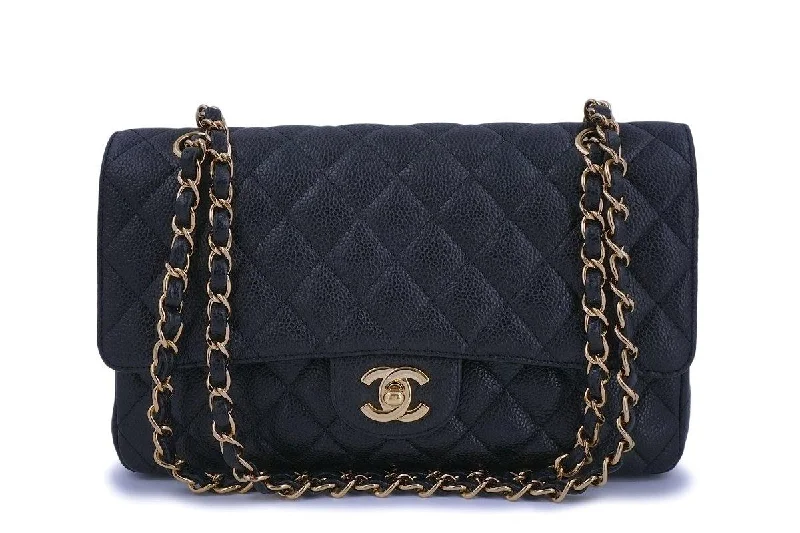 Chanel Black Caviar Medium Classic Double Flap Bag GHW