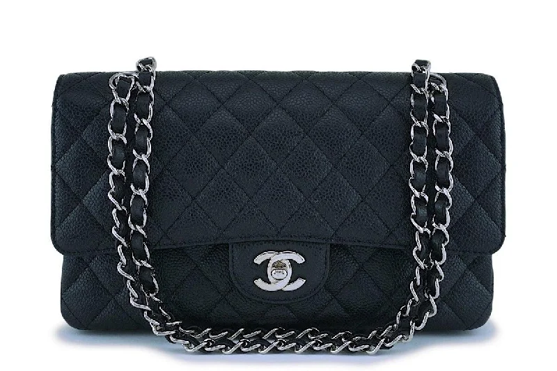 Chanel Black Caviar Medium Classic Double Flap Bag SHW