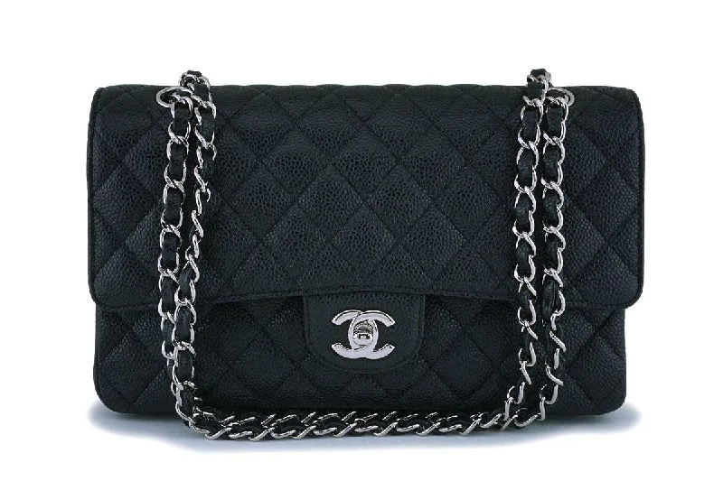 Chanel Black Caviar Medium Classic Double Flap Bag SHW