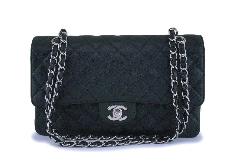 Chanel Black Caviar Medium Classic Double Flap Bag SHW