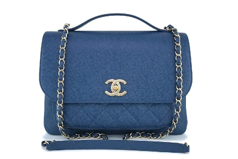 Chanel Blue Caviar Classic Business Affinity Flap Crossbody Bag