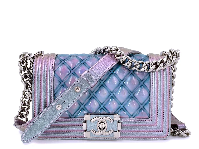 Chanel Iridescent Purple Mermaid Small Water Boy Flap Bag