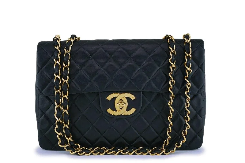 Chanel Vintage Maxi Classic Flap Bag "Jumbo XL" 24k GHW