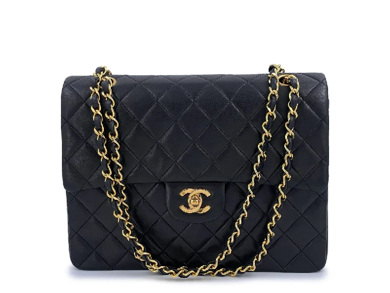 Chanel Vintage Tall Medium Classic Double Flap Bag 24k GHW