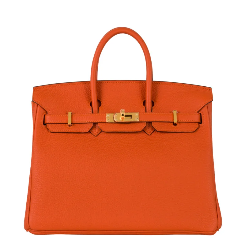 Hermès 25cm Birkin Feu Togo Gold Hardware