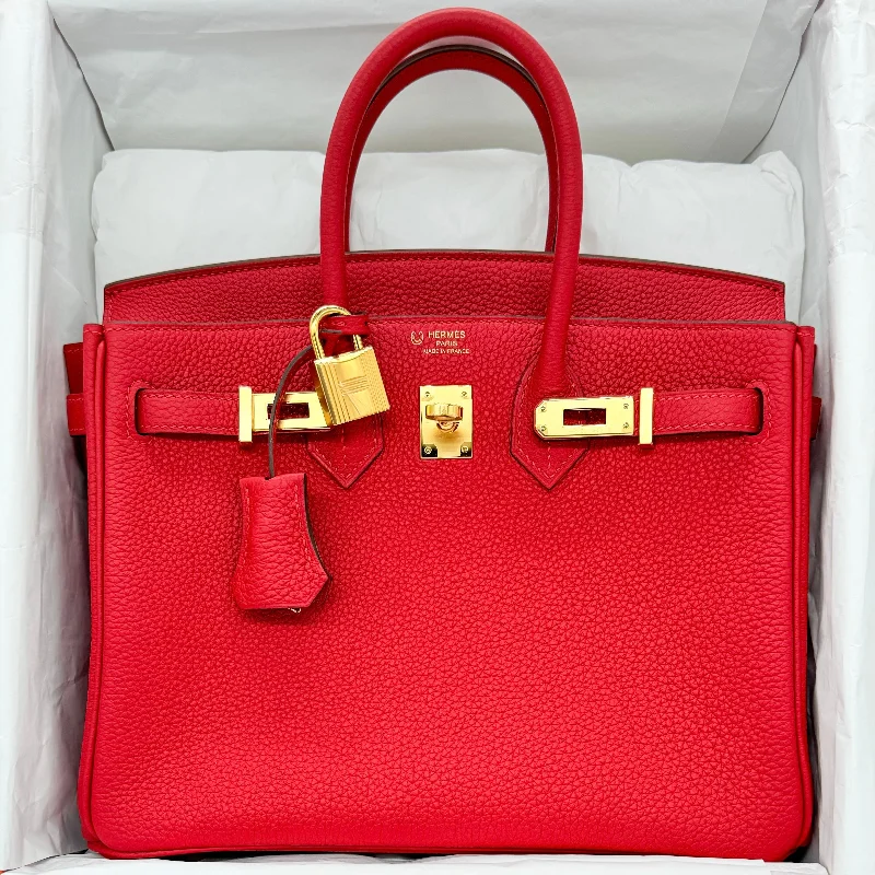 Hermès 25cm Birkin HSS Rouge Casaque Togo Leather Gold Hardware