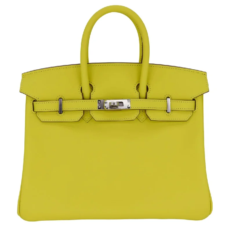 Hermès 25cm Birkin Lime Swift Leather Palladium Hardware