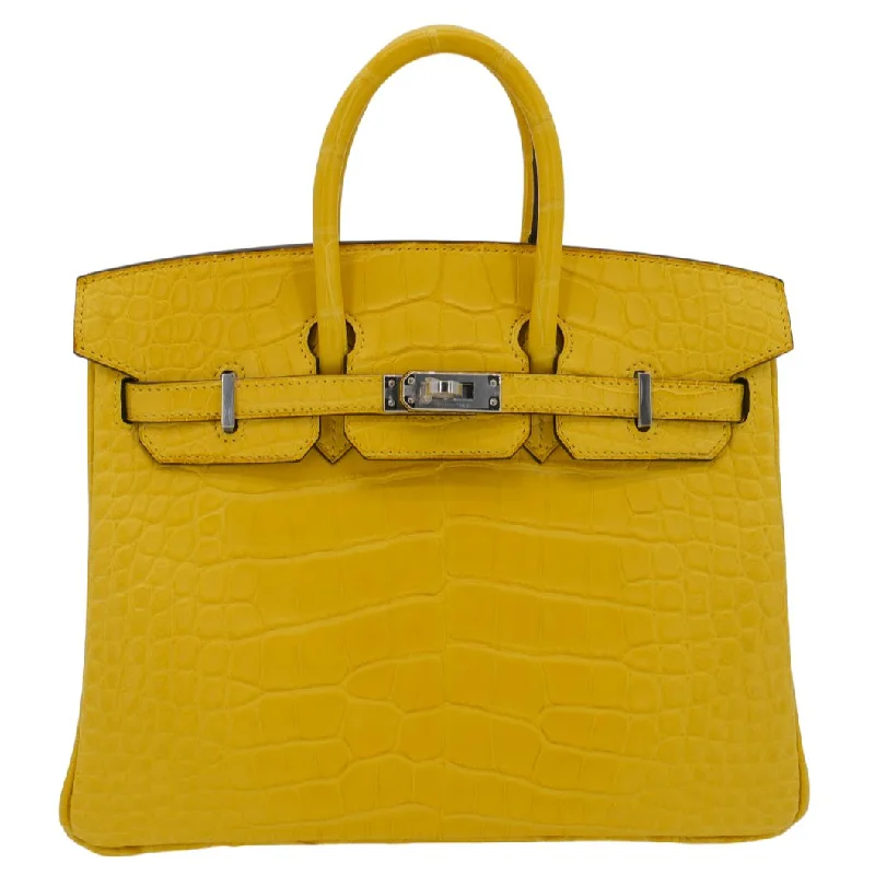 Hermès 25cm Birkin Mimosa Matte Alligator Palladium Hardware