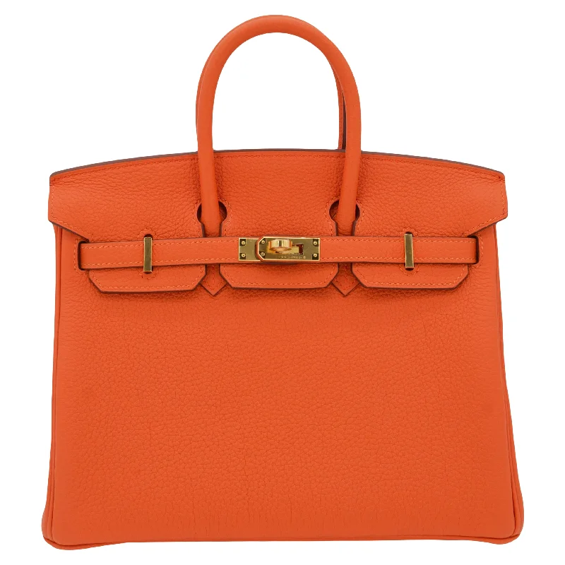 Hermès 25cm Birkin Orange Togo Leather Gold Hardware