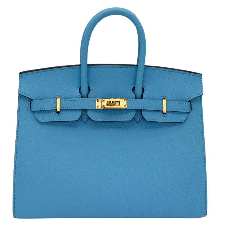 Hermès 25cm Birkin Sellier Celeste Epsom Leather Gold Hardware