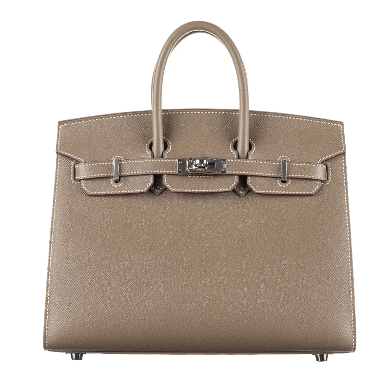 Hermès 25cm Birkin Sellier Etoupe Epsom Leather Palladium Hardware