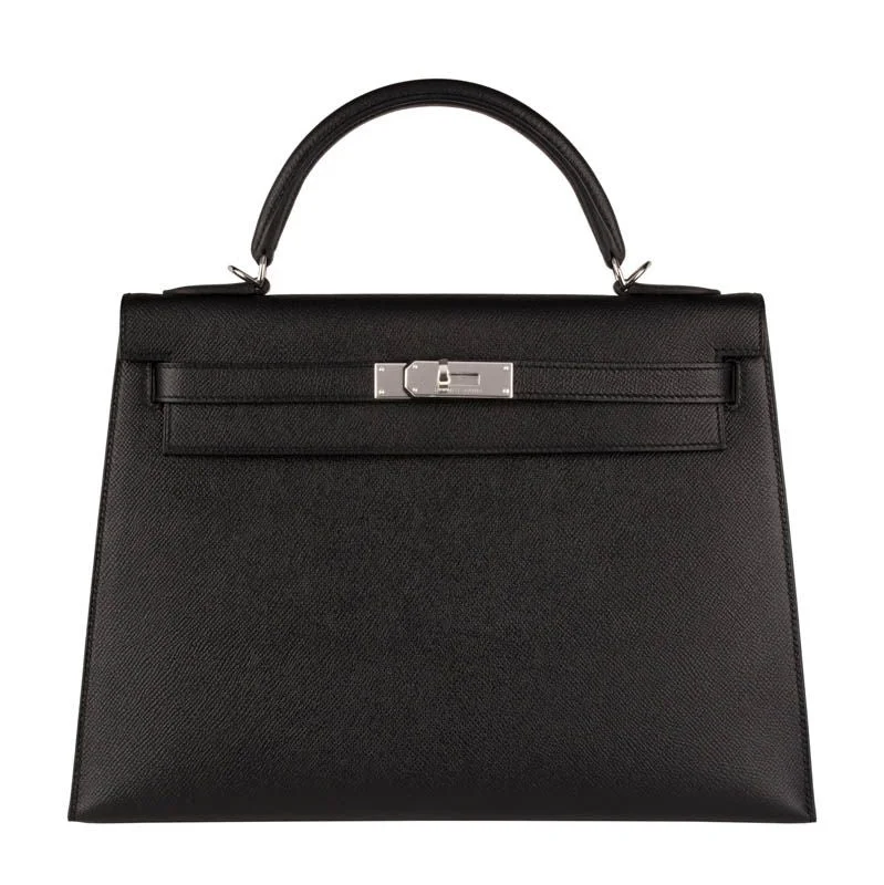 Hermès 32cm Kelly Black Epsom PHW