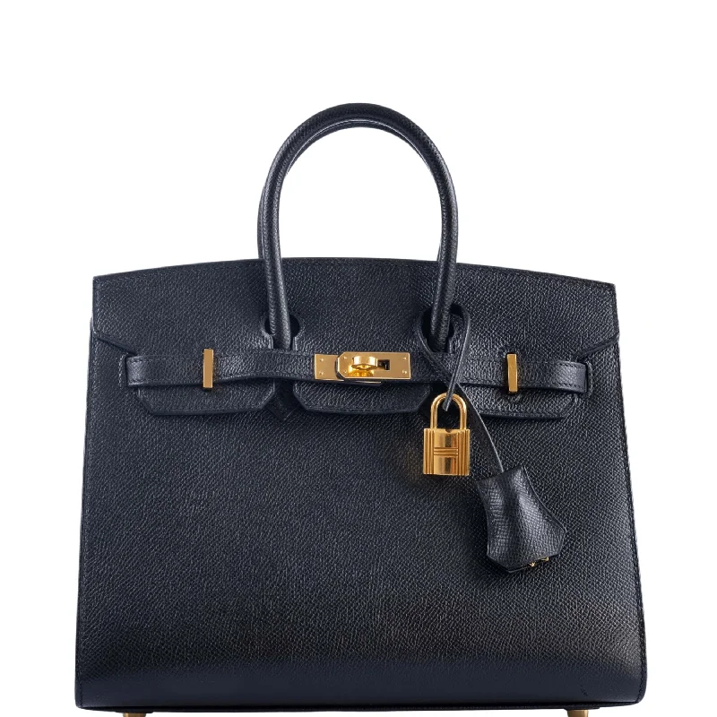 Hermès Birkin 25 Sellier Black Epsom Gold Hardware